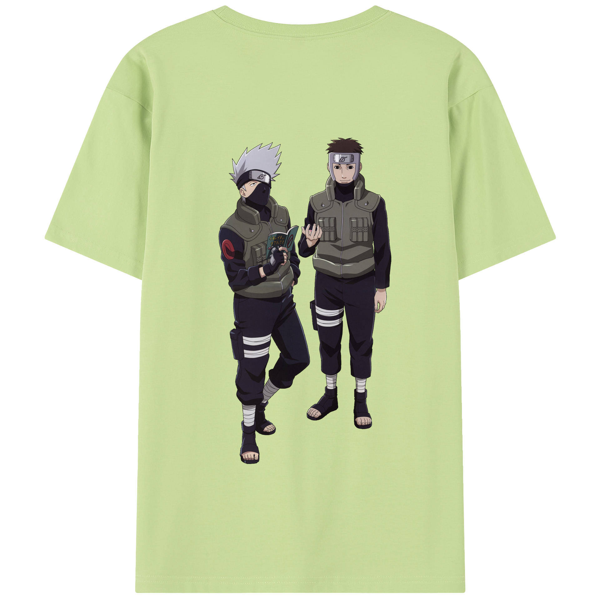 （画像用） NARUTO -ナルト- はたけ カカシ Hatake Kakashi 綿100％半袖Tシャツ（背面プリント）